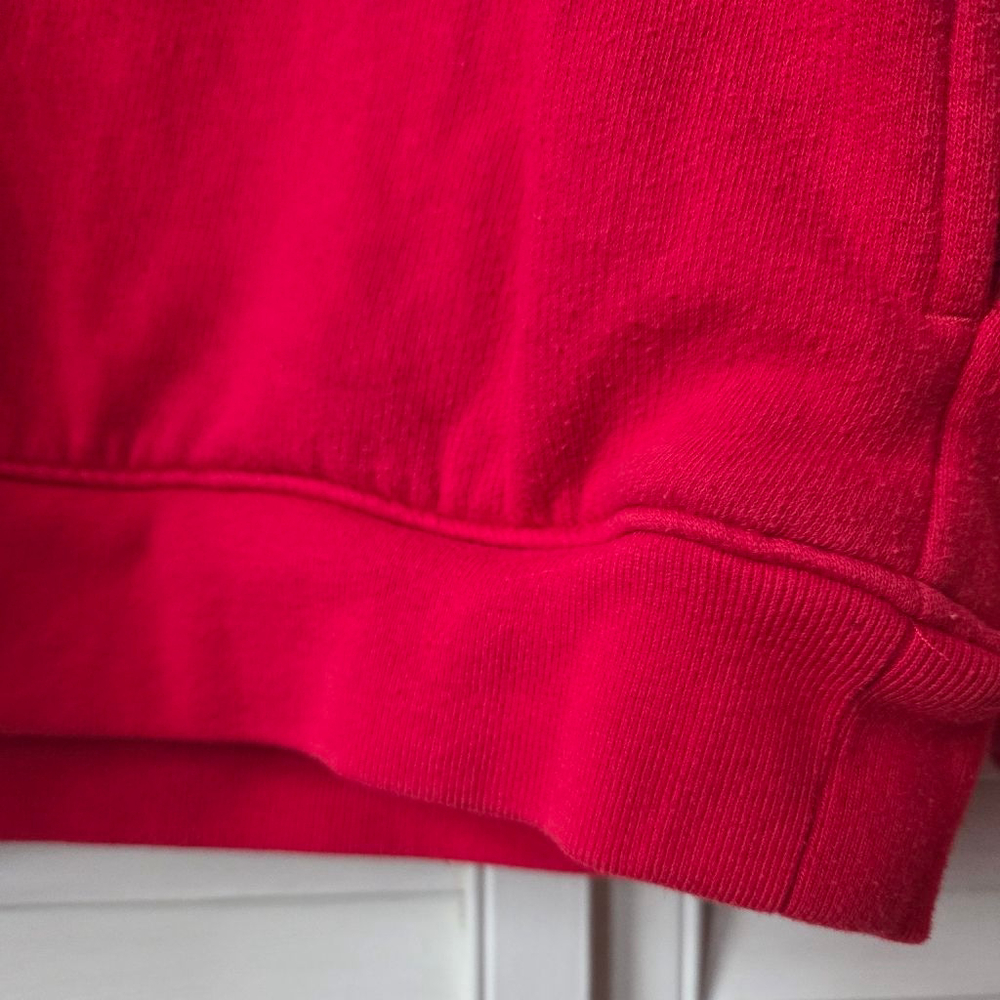 Pink Victoria's Secret Red and Black sherpa pullover cowel drawstring - Picture 6 of 9